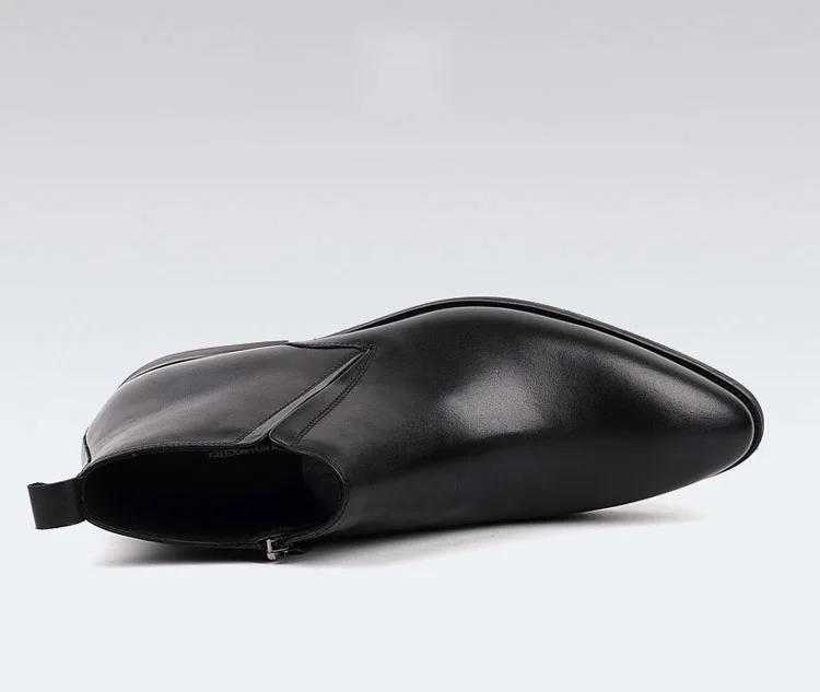 Ботинки Челси мужские классические Натуральная Воловья кожа ботинки с пряжкой