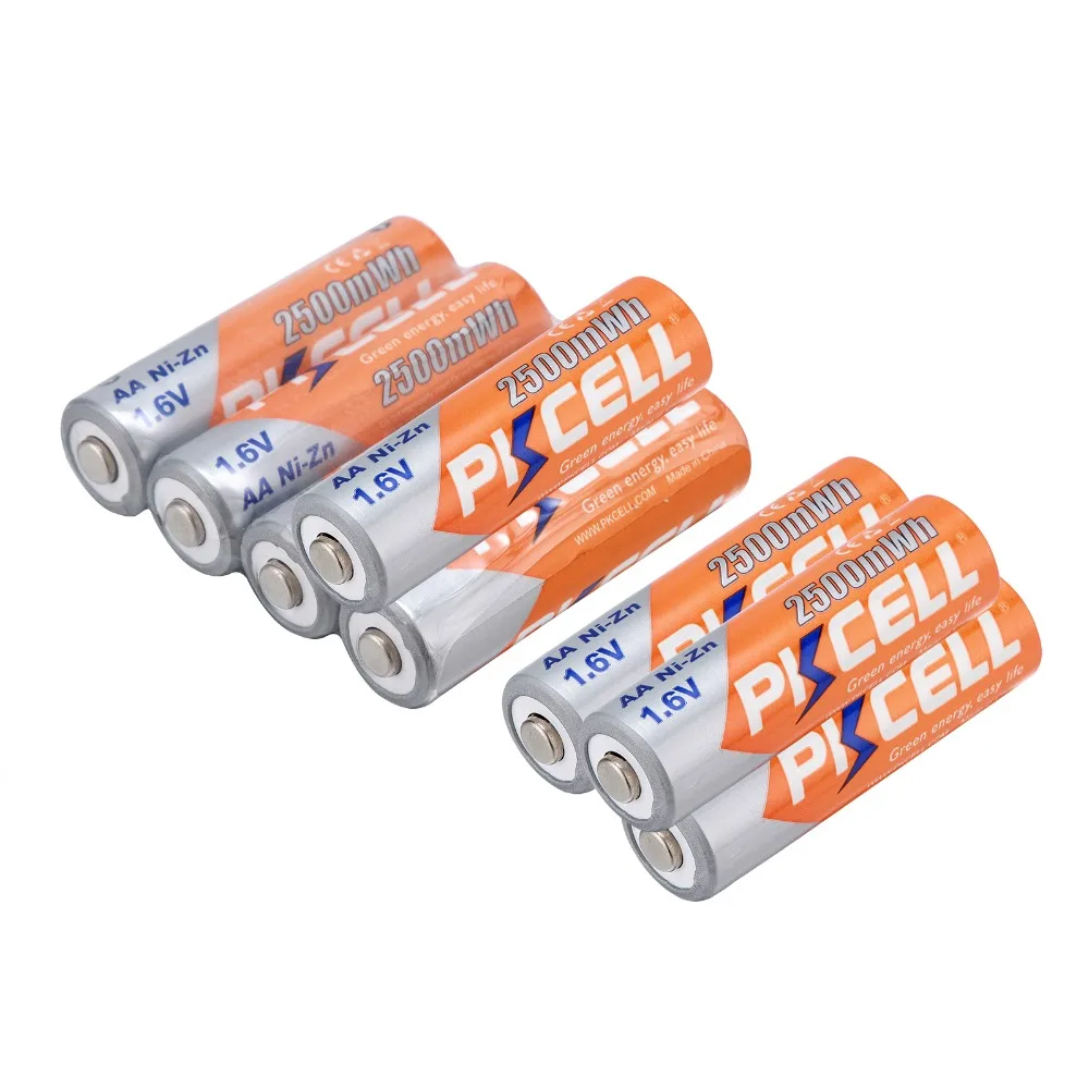 Аккумуляторные батарейки PKCELL AA NiZN Ni Zn 4x 2500MA 1 6 в для RC|Перезаряжаемые батареи| |