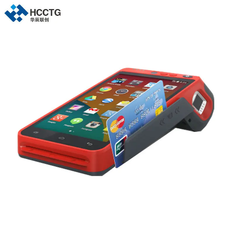 

5.5 Inch 3G/4G/WIFI NFC Touch Screen Handheld Fingerprint Edc Android POS Terminal With Printer HCC-Z100