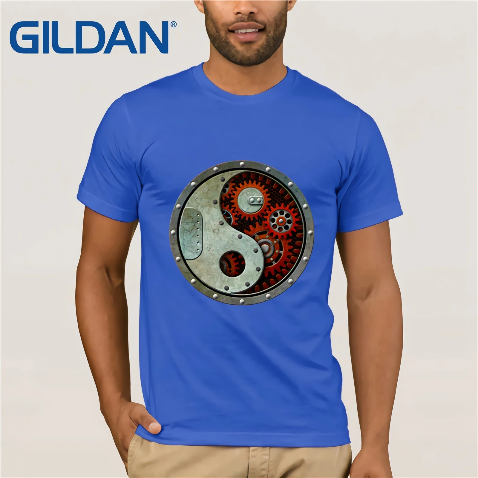 Футболка мужская в Стиле Инь-стимпанк 3d-футболка с короткими рукавами для всей