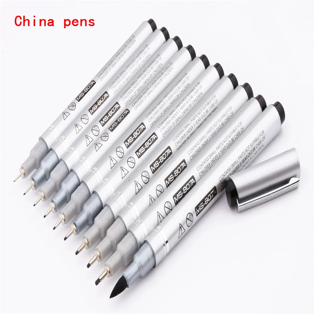 Черная ручка для рисования Micron Neelde водостойкие пигментные тонкие скетч маркеры