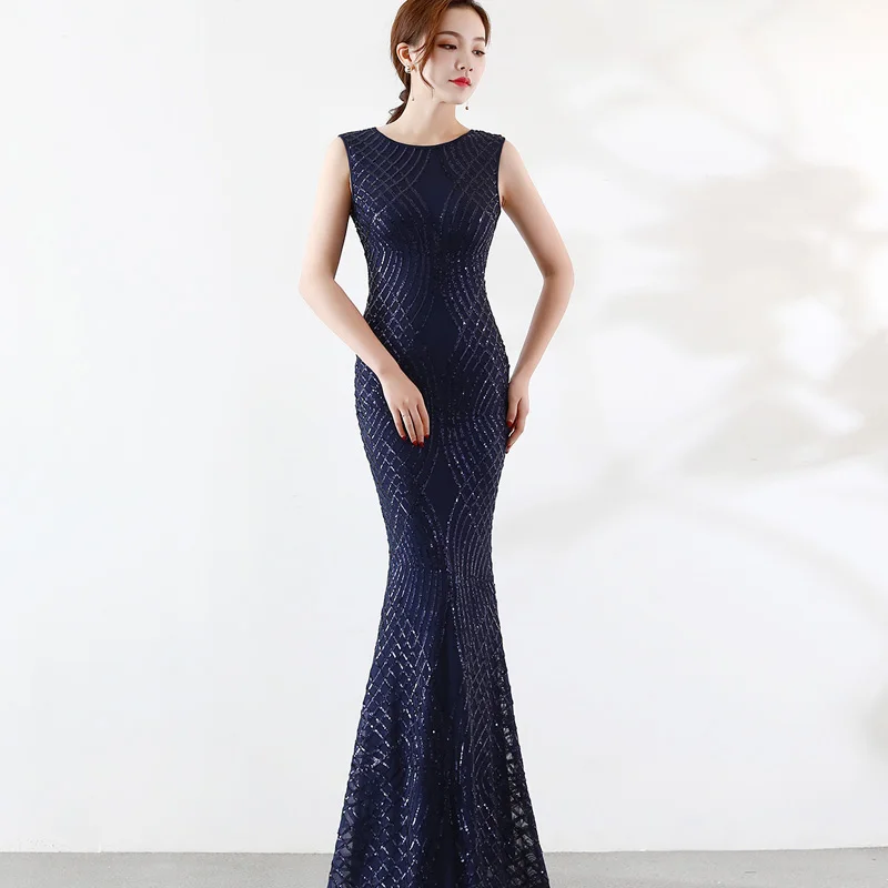 Формальные o образным вырезом Длинные Макси Вечерние платья наряды халат для