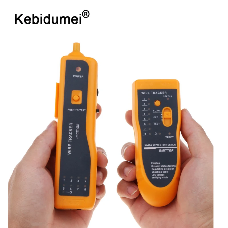 Kebidumei RJ11 RJ45 телефонный провод трекер Tracer Cat5 Cat6 Диагностика Ethernet LAN сетевой инструмент Кабельный тестер детектор линия Finder