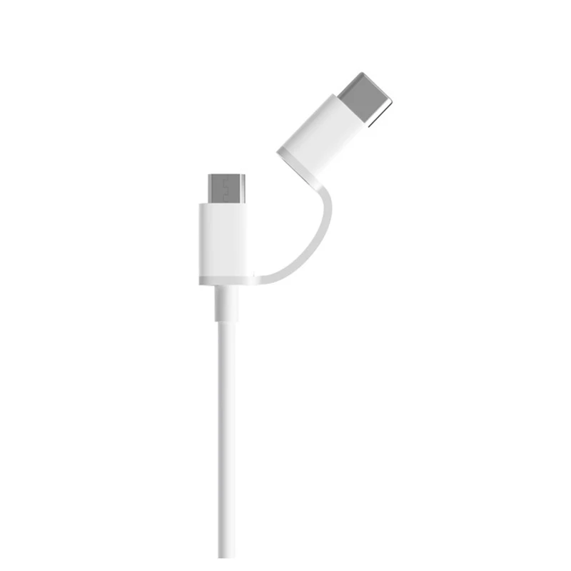 Оригинальный кабель Xiaomi 2 в 1 USB Micro Type C 100 см безопасный для быстрой зарядки и