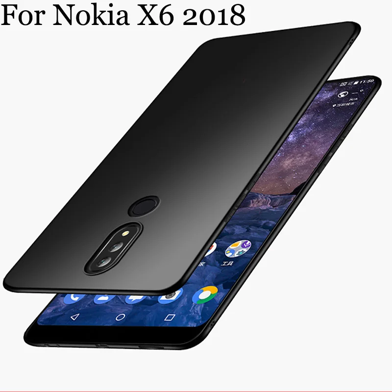 2 шт. чехлы для телефонов Nokia X6 2018 чехол ультра тонкий мягкий X 6 Чехол NokiaX6