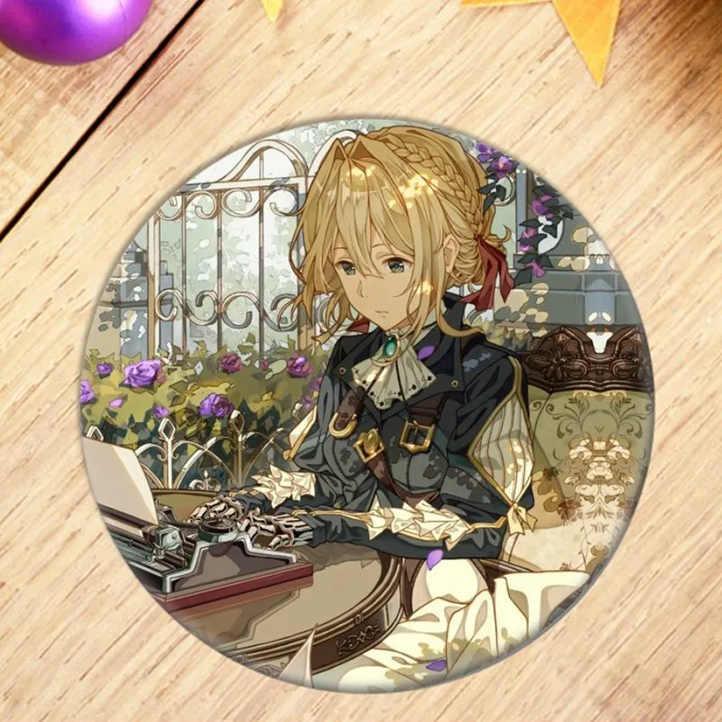 1pcs Hot Anime Violet Evergarden Cosplay Badge Cartoon Pretty Brooch Pins Collection bags Badges for Backpacks Button Clothes |