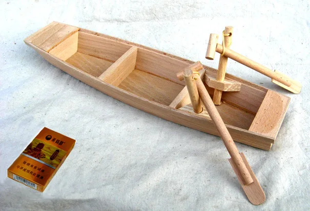 

1PC 30cm Wooden Rowing Boat Building Kits Ship Model Wood boat Toys Model Assembled Wooden Kit DIY Home Decoration Crafts ME 035
