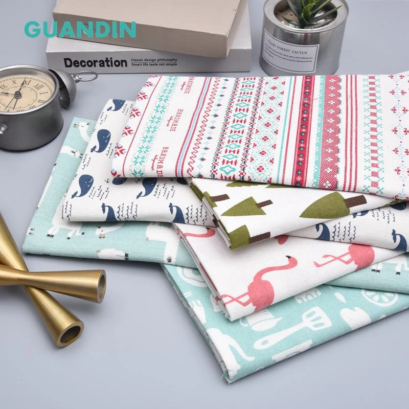GUANDIN 100х150см новинка 2019 мультяшная Геометрическая серия хлопок лен ткань для