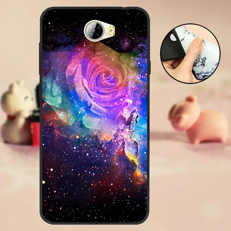 T03 Для huawei Y5 II чехол для huawei Y5 2 Y5II CUN-L21 CUN-U29 задняя крышка Y6 II Компактный Мягкий ТПУ силиконовый чехол для Honor 5A LYO-L21 черный - Цвет: T03