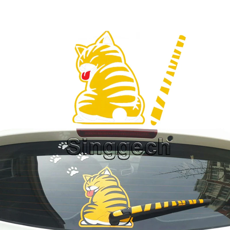 Стайлинг автомобиля задние окна наклейки для стеклоочистителей кошки VW Polo Volkswagen