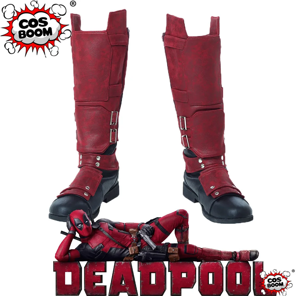 COSBOOM Deadpool 2 сапоги дедпула для взрослых мужские ботинки костюмированной