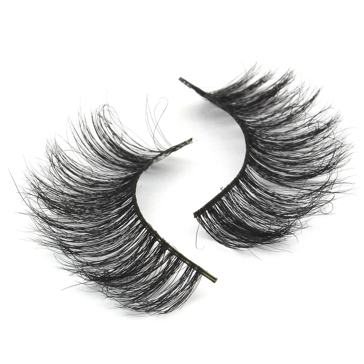 1 пара настоящие конские волосы Накладные ресницы перекрестные грязные завитые