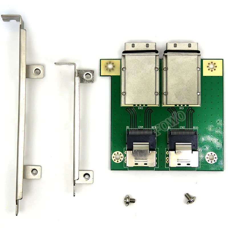 2 порта Внутренний SFF-8087 Mini SAS 36Pin на Внешний SFF-8088 26Pin с PCI высоким кронштейном |