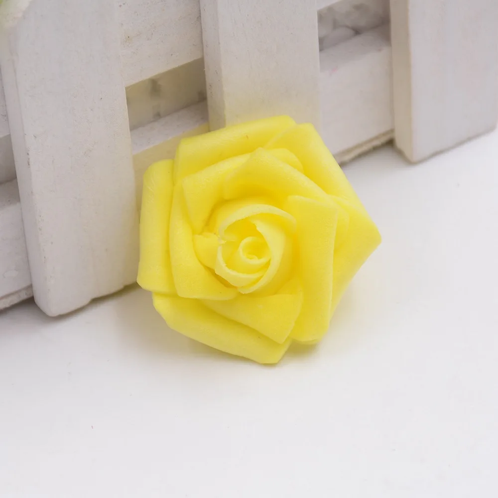 30 шт 4 см пена роза искусственный цветок PE розы головки для diy Свадебные украшения искусственный цветок Роза аксессуары для скрапбукинга