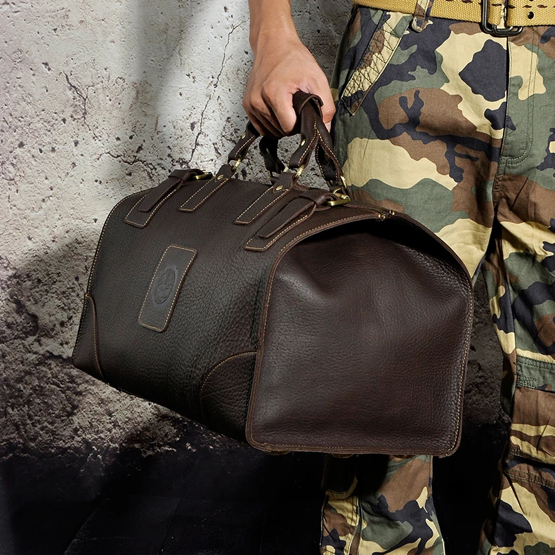 Качественная мужская сумка Crazy Horse из кожи, большая вместительность, Ретро дизайн, сумка для багажа, модная сумка для путешествий, сумка-тоут 8151