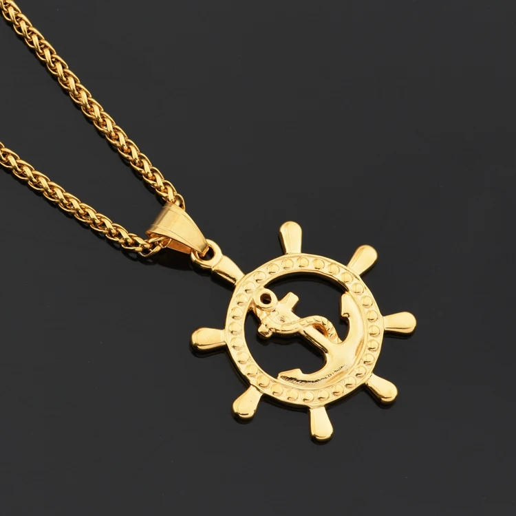 MCSAYS Jewelry Цепочки и ожерелья подвеска Хип-хоп корабль якорь Уил пшеницы цепи