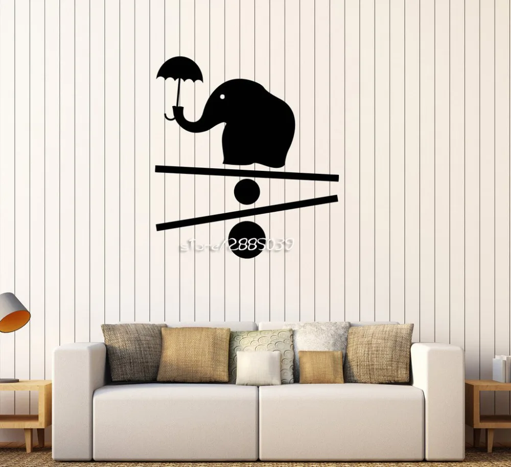 

Baby Elephant Vinyl Wall Stickers Decor Animal Child Room Nursery Sticker Available in Different Colors Wallpaper Mural SA892