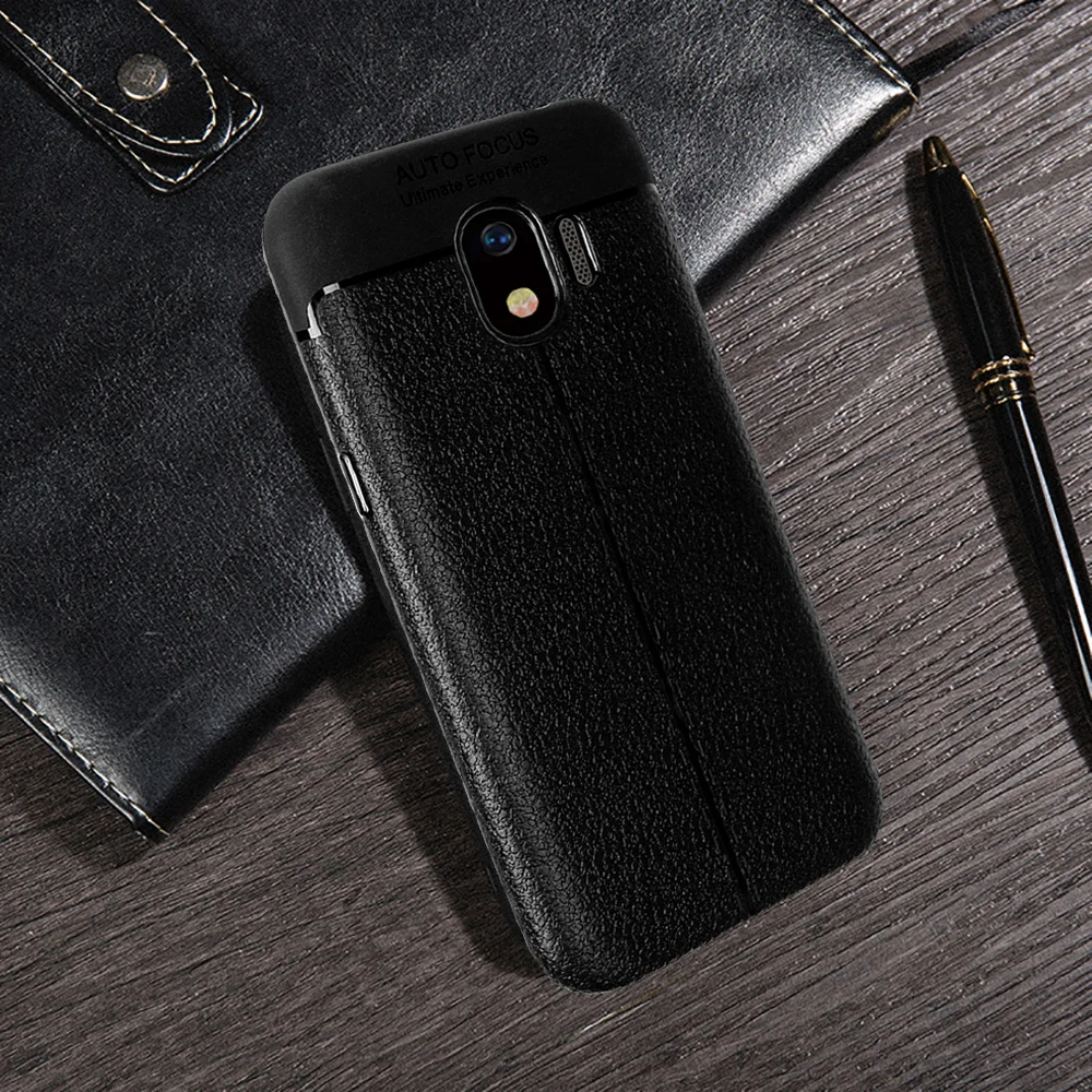 Для Samsung Galaxy J2 Pro (2018) чехол тонкий кожаный защитный SM-J250 Силиконовый ТПУ мягкий для