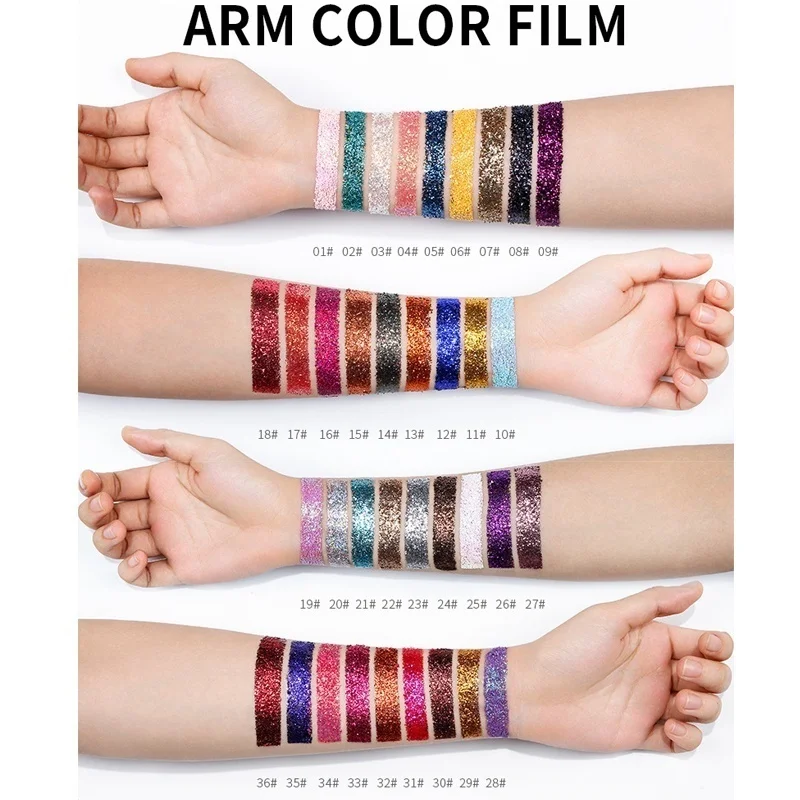 10 видов цветов Блестящий Сияющий алмазный порошок для теней век Блеск губ пудра