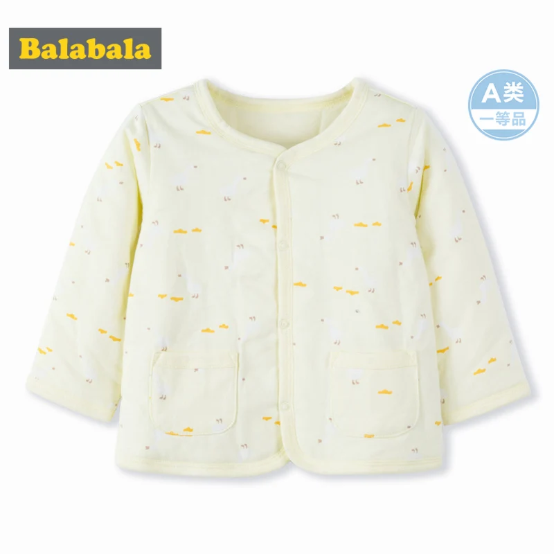 Balabala Infant Baby Boy Girl 100% Cotton Printed Long-Sleeved Shirt with Pockets Front Snap Closure for Newborn Babys |