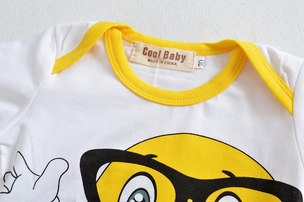 3Pcs Newborn Baby Boys Clothes Set Autumn Cotton Long Sleeve Cartoon Romper Tops+Small Eyes Pants+Hat Toddler Infant Clothing |