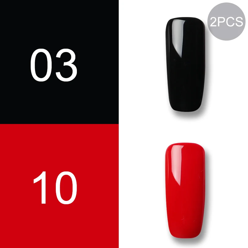 2pcs36 ROSALIND набор гель-лаков UV Vernis полуперманентный праймер верхнее покрытие 7 мл полигель-лак для маникюра - Цвет: 2pcs36