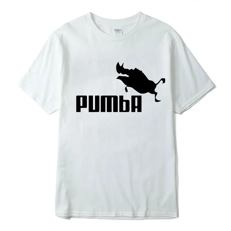 2017 Новый Последний Мужской Забавный Пумба Футболки Camisa Masculina Короткий Рукав