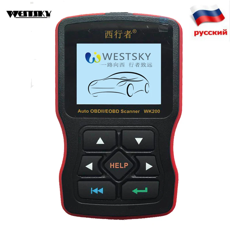 Westsky WK200 автомобиля диагностический сканер OBD2/EOBD Цветной дисплей обновление с ПК