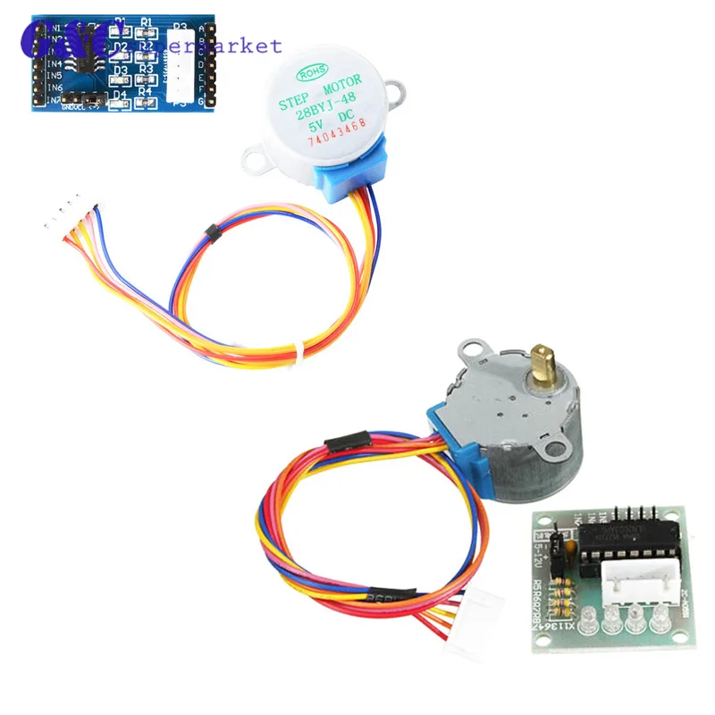 Raspberry pi комплект 1 лот 5 12 В 4 фазный шаговый двигатель + плата драйвера ULN2003/l298с
