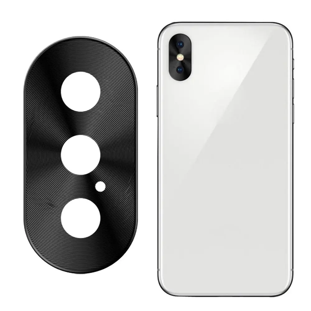 Sinbeda металлический чехол для объектива камеры заднего вида для iphone 7 8 Plus XS X MAX XR защитный круглый чехол для камеры кольцо защита Бампера