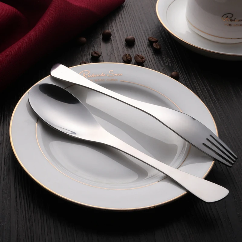 Ложка и вилка 2 шт./компл. столовые приборы нержавеющая сталь для рисового супа