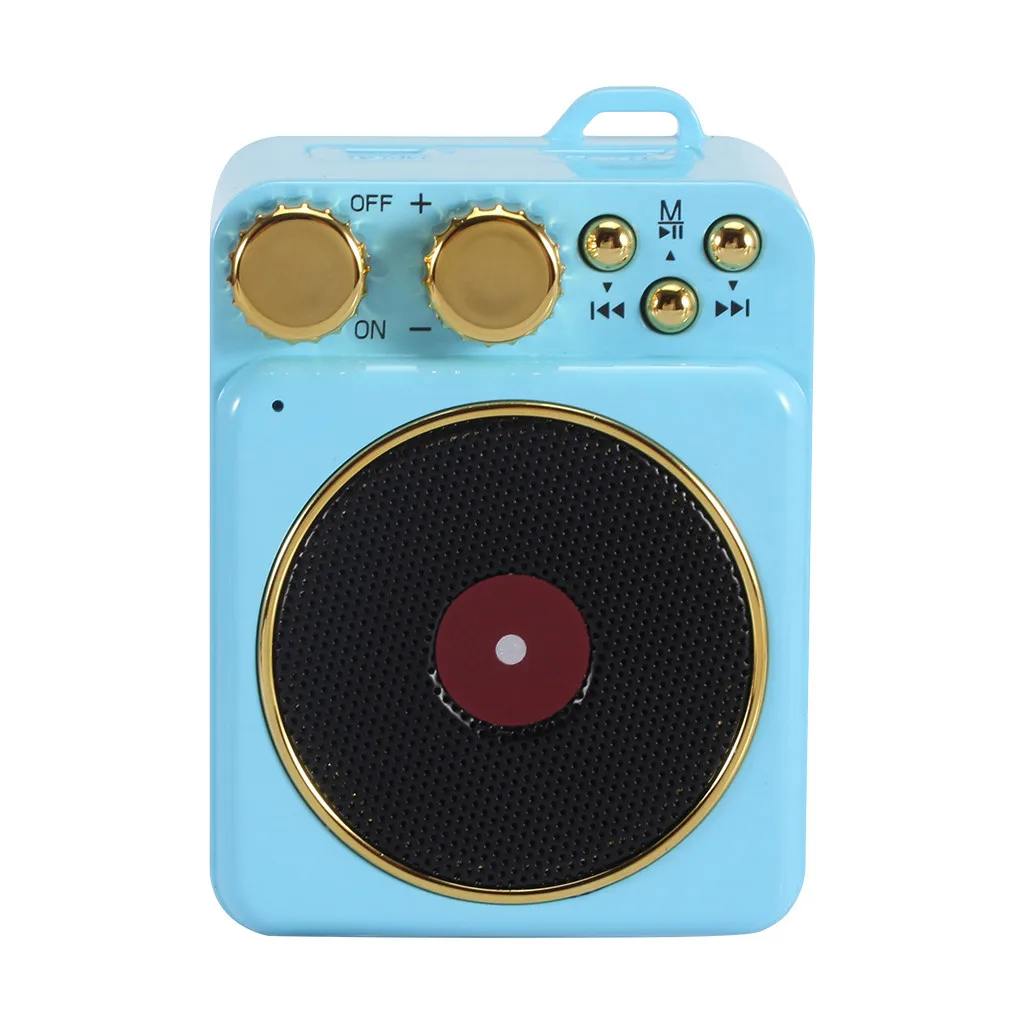 Умный портативный беспроводной динамик винтажный граммофон со звуком уличный