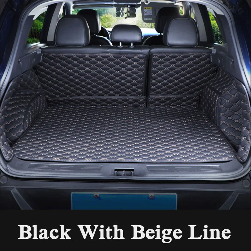 

For Renault Kadjar 2016-Present Car Floor Mat Leather Tray Carpet Cargo Liner Custom Auto Trunk Carpet Internal Accessories Mats