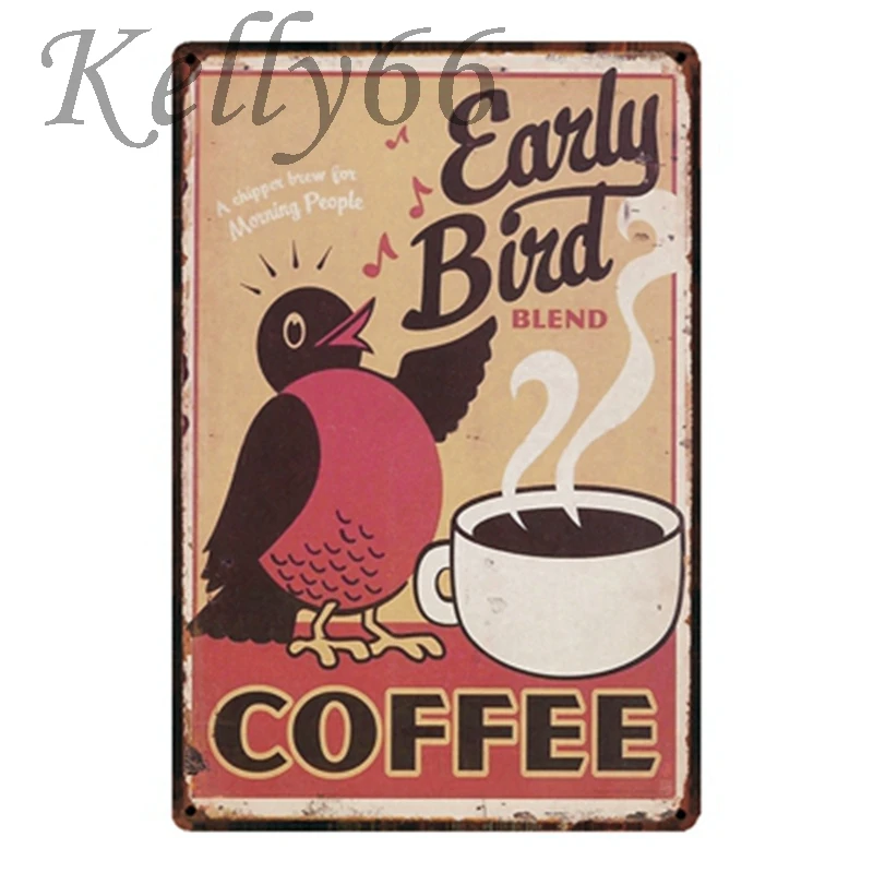 

[ Kelly66 ] COFFEE Metal Poster Cafe Decor Wall Art Painting 20*30 CM Size y-1560