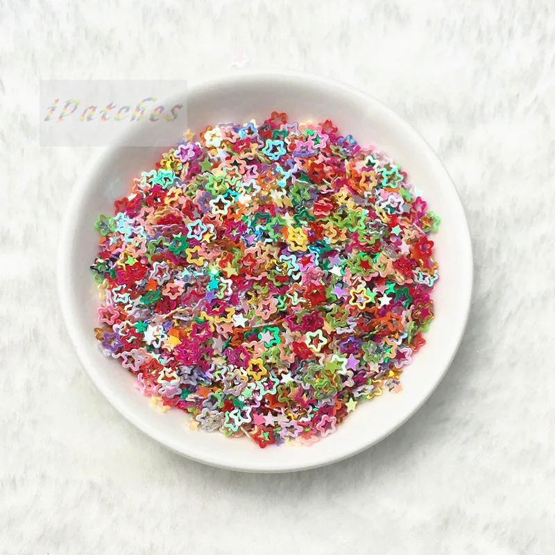 Блестки с пайетками в форме сливы для дизайна ногтей 4 мм|flower sequins|star sequinssequin stars |