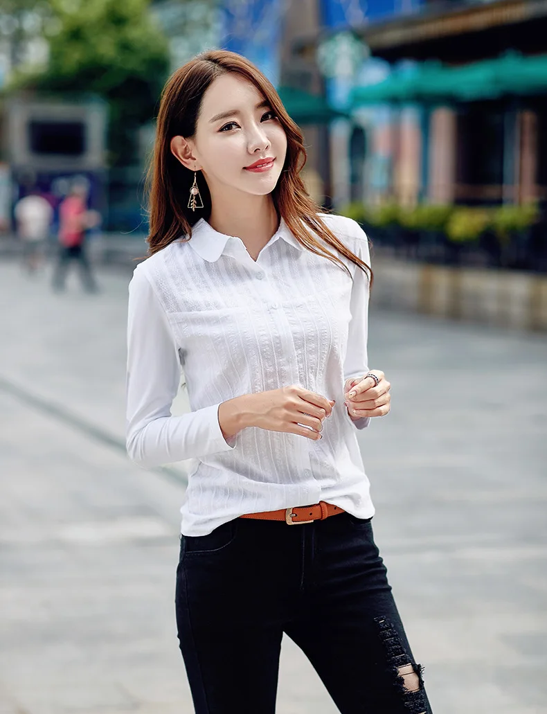 Рубашка с длинным рукавом, женские блузки, хлопковые рубашки, blusas mujer de moda, размера плюс, женская блузка, повседневные женские топы, chemise femme