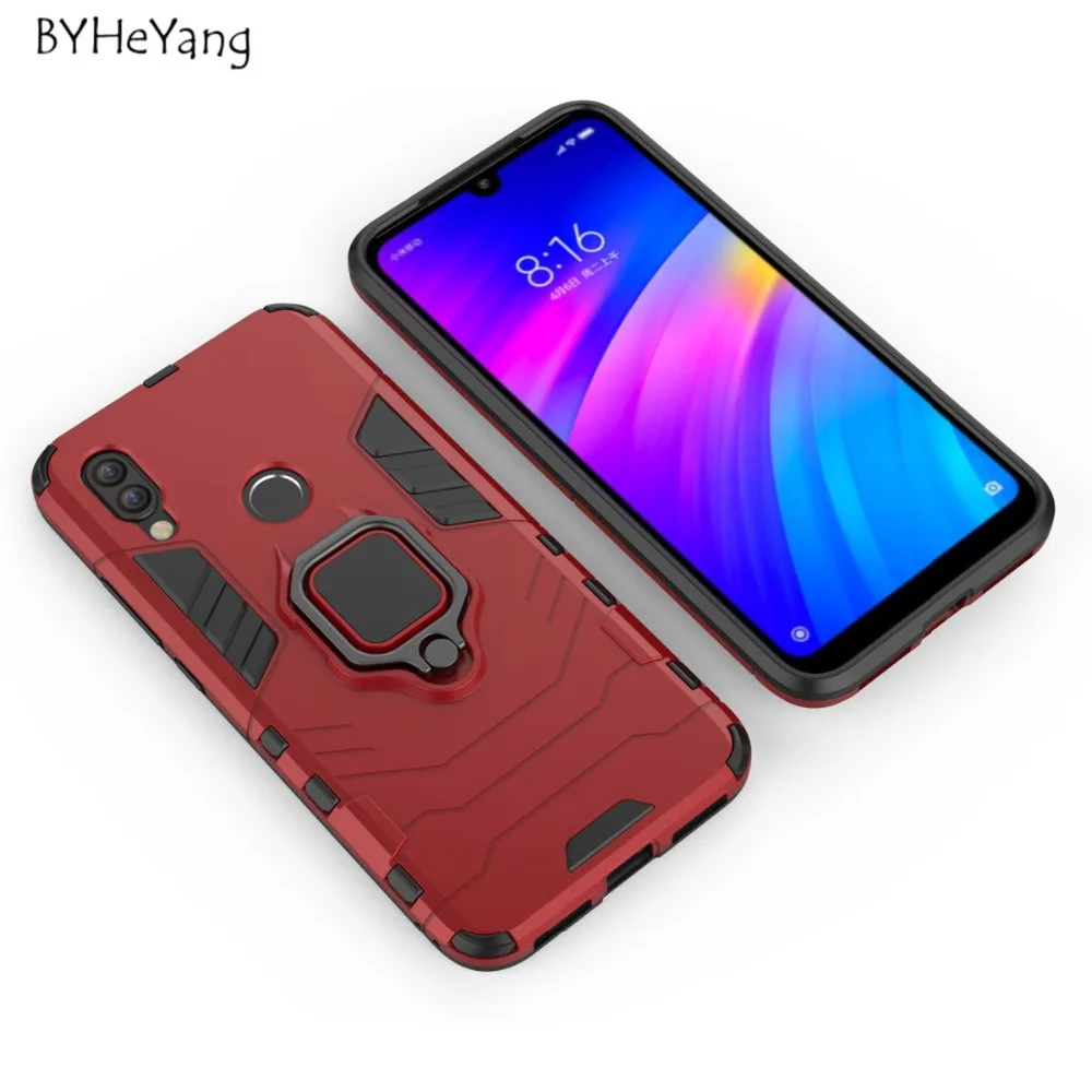 Чехол для Xiaomi Redmi Note 10S чехол 7 телефона с кольцом на палец защитный жесткий