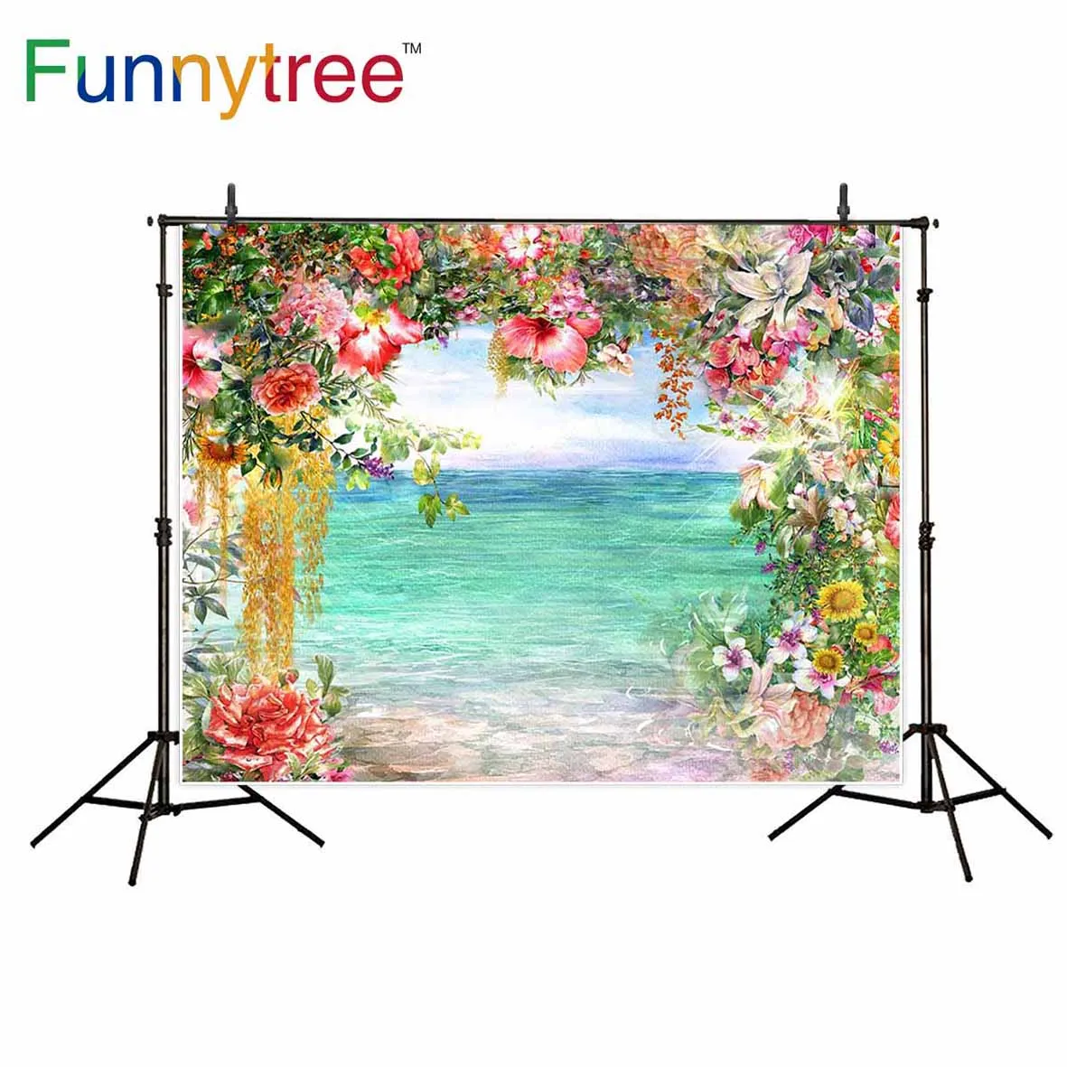 

Фоны funnytree для фотостудии Цветочный морской тропический красочный профессиональный фон для фотосъемки с принтом