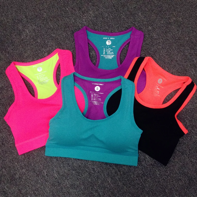 Сексуальные женские для фитнеса спортивный бюстгальтер с подкладкой Сжатия Топ