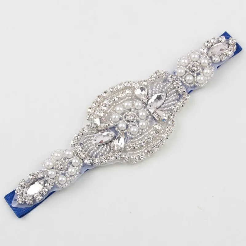 5royal blue Nishine кристальная блестящая повязка на голову, стразы, Детская повязка для волос, головные уборы для новорожденных, реквизит для фотосессии, свадебные украшения, повязка на голову - Цвет: 5royal blue