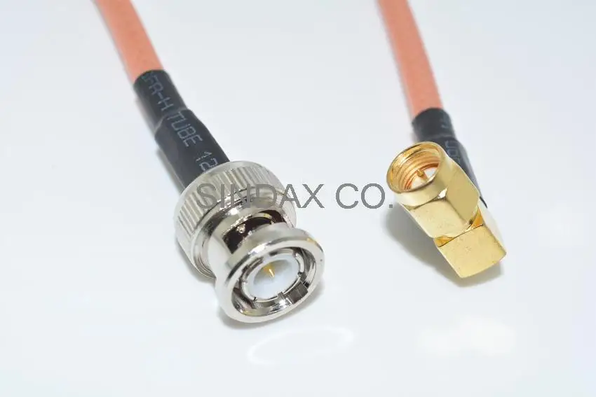 Sindax BNC штекер SMA прямоугольный обжим RG316 кабель Перемычка отрезок 20 см Прямая
