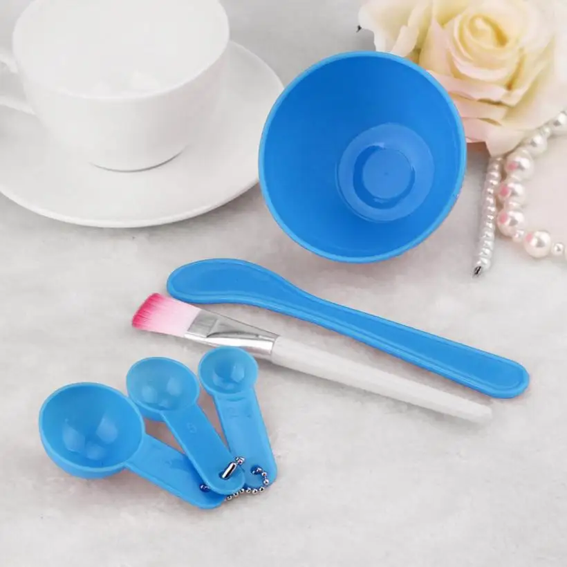 2018 Новое поступление 4 в 1 сделай сам маска для лица щетка и чашка смешивания ложка