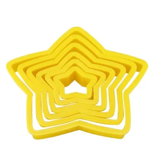 6 шт./компл. помадка в форме звезды нож для торта и печенья Форма выпечки сыра