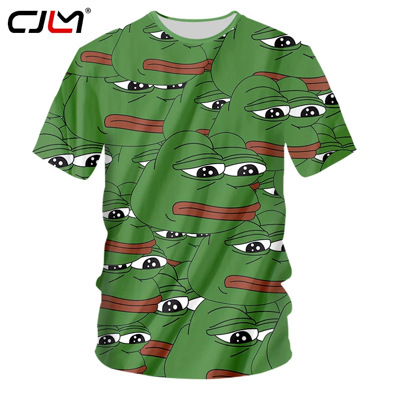 

CJLM Men's Casual Tshirt 2018 New Arrival 3D Full Print Frog T-shirts T Shirt Hombre Hip Hop Fitness Clothes Man Brand