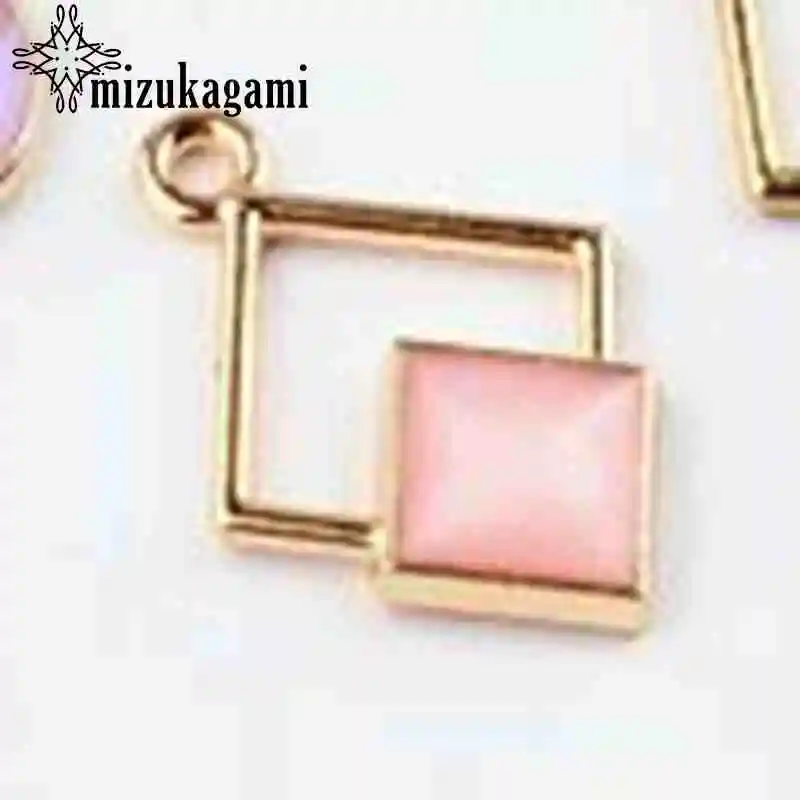 Fashion Round Enamel Geometric Charms 10pcs/lot For DIY Fashion Pendant Earrings Jewelry Making Accessories
