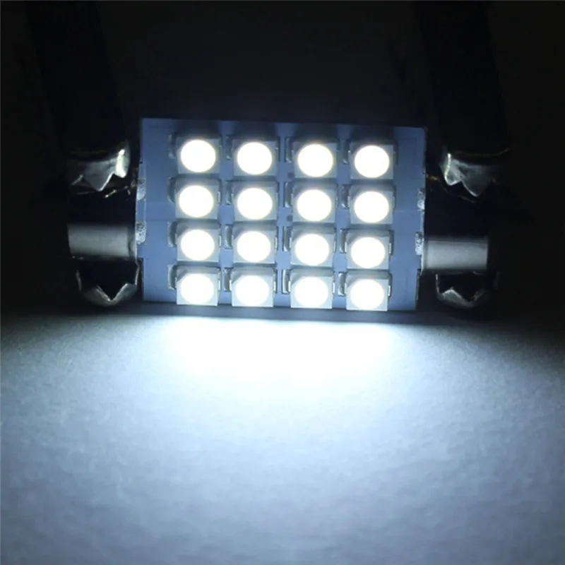 1 шт. суперъяркая Светодиодная лампа 31 мм 36 39 41 16 SMD Festoon светодиодсветильник для