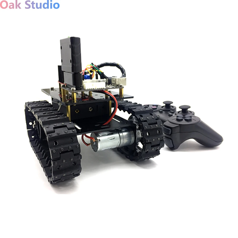 Мини T10 беспроводной контроль Смарт RC робот комплект, PS2 джойстик Танк шасси автомобиля с Arduino Uno R3 DIY игра play станция