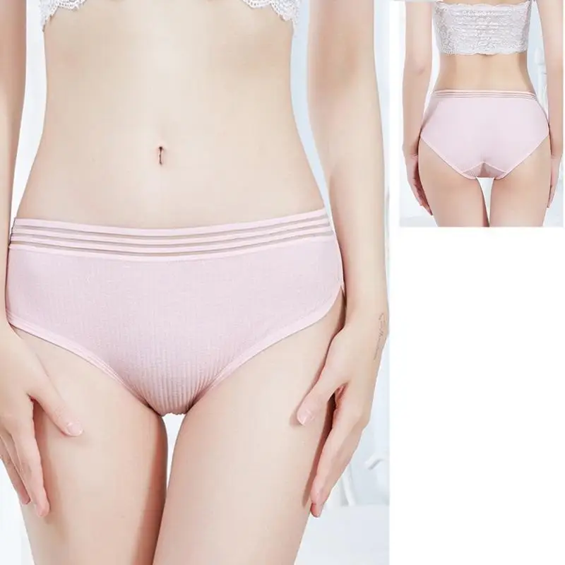 1 шт. Новое удобное женское шелковое нижнее белье с низким бесшовным бантиком для
