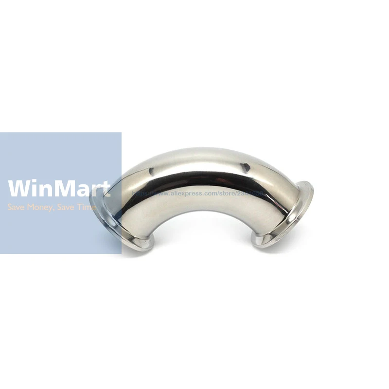 63mm 2.5&quot Pipe O/D 304 Stainless Steel Sanitary Tri Clamp 77mm Feerule OD 90 Degree Elbow Fitting For Homebrew | Обустройство