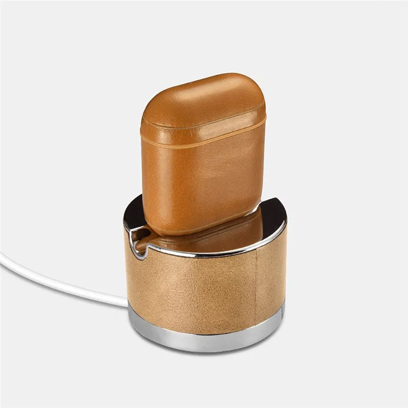 

ICARER Luxury Retro Genuine Leather Case Bag For AirPods Case Vintage Top Genuine Leather Case Protective Case Cover For Airpods